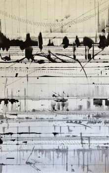 Ink and dry cold water on paper 102 x 62.5cm