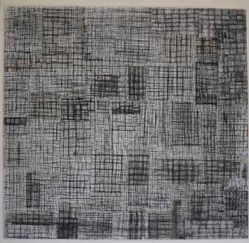 Squares lines and time. 90 x 90cm